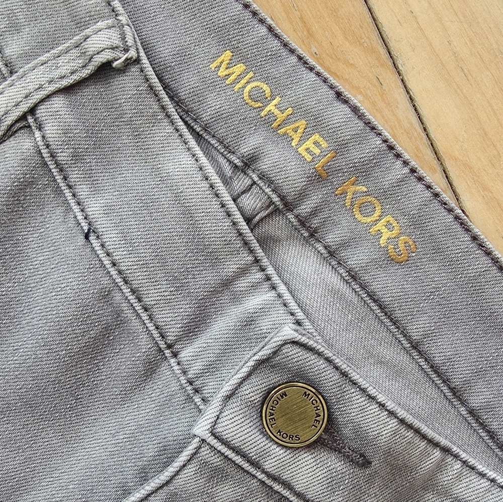 Michael Kors Izzy Skinny Jeans β Gray Stretch Denim, Size 10 - Picture 5 of 6